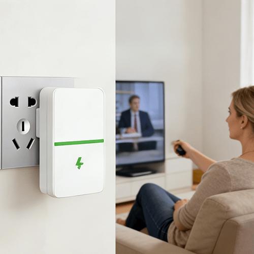 StopWatt device installed in a home living room